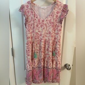THML Blush and Rose Paisley Patterned Dress